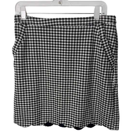 Stitch Fix plaid skirt Skies are Blue black white gingham check - Picture 1 of 10